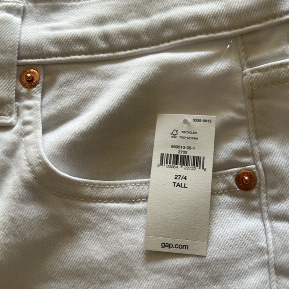 Gap true skinny high rise white jeans size 4 tall (size 27) brand new with tags - Picture 3 of 6